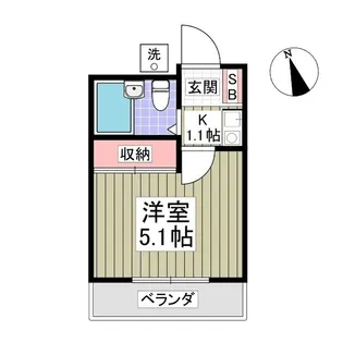 バチュラー蕨【3階】の間取り