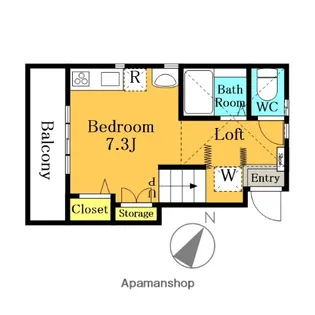 LIBERTA芝下【2階】の間取り