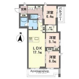 プリエール【3階】の間取り