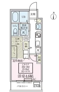 スカイルーチェ川口芝中田【202号室号室】の間取り
