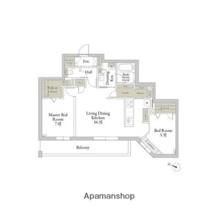 桜橋グランデ【2階】の間取り