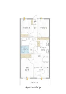 TRガーデン蕨【1階】の間取り