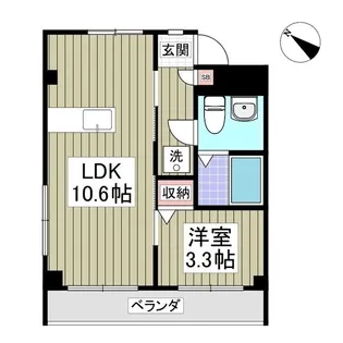 ベルハイツ【101号室】の間取り
