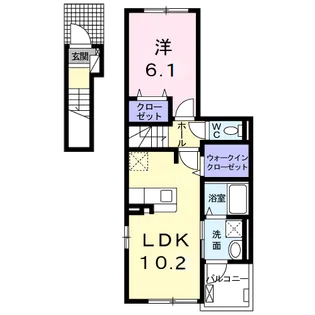 プライムコートⅡ【2階】の間取り