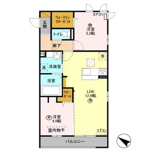 プレミール【1階】の間取り