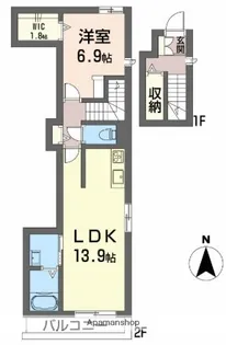 メゾンつばき【2階】の間取り