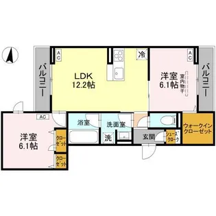 ノーブルパレス芝中田【3階】の間取り