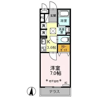 フルールさくらII【1階】の間取り