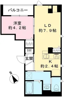 SEASTAR北町【201号室号室】の間取り
