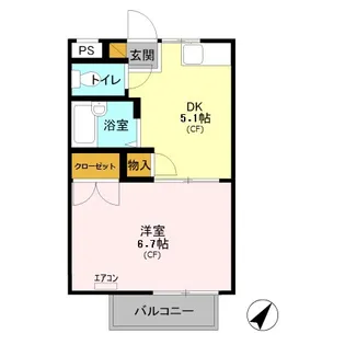 コンフォール大牧【2階】の間取り