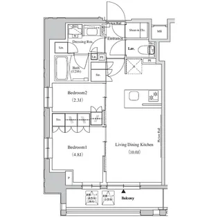 ザ・パークハビオ蕨【10階】の間取り