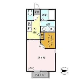 メデアージュ・エイ【1階】の間取り