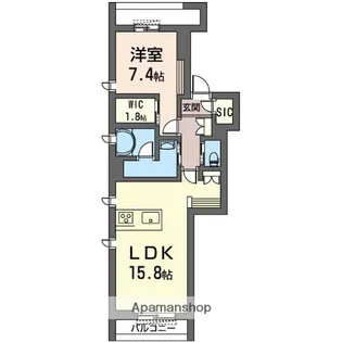 プレジール【102号室】の間取り