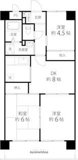 T’S GARDEN蕨Ⅱ【409号室】の間取り