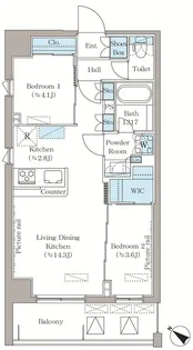 LA CLAIR南浦和【8階】の間取り