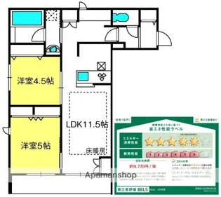 グリュック【3階】の間取り