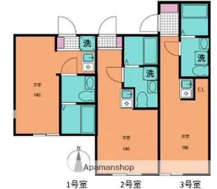 パラディーゾ戸田【2階】の間取り