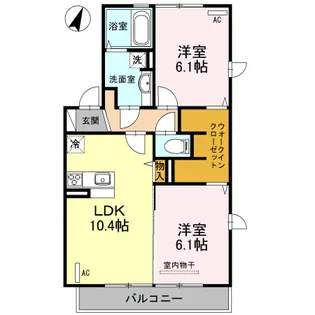 パークハウスVI【2階】の間取り