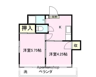 北添ハイツ【301号室】の間取り