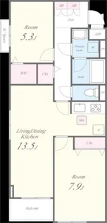 MORRIS芝【2階】の間取り