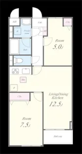MORRIS芝【3階】の間取り