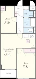 MORRIS芝【2階】の間取り