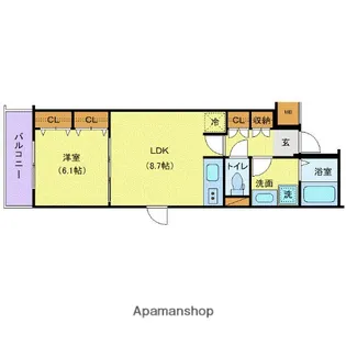 ジェノヴィア蕨【4階】の間取り