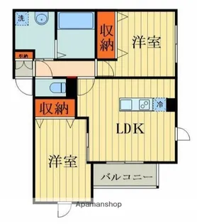 タウンフィールド2【202号室】の間取り