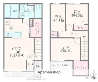 カーサポポラーレ【1階】の間取り
