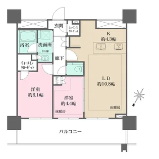 URAWA THE TOWER【16階】の間取り