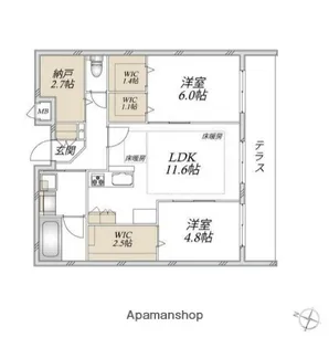 SUN MALL Ⅴ【1階】の間取り