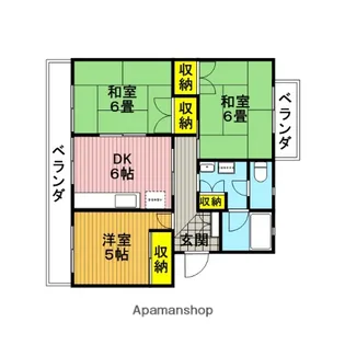 松本マンション第1棟【1階】の間取り