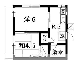 ミユキコーポ【101号室】の間取り
