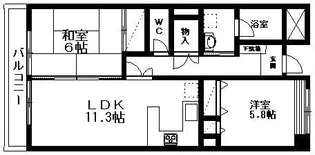 ラ・メールパレ蕨【303号室号室】の間取り