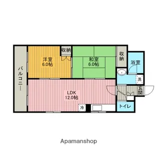 ファミール芝下【4階】の間取り
