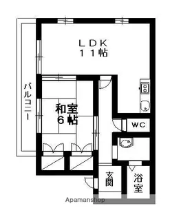 ハウスすずらん【2階】の間取り