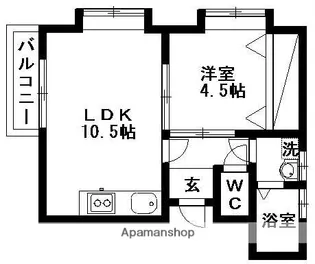 サニーサイドM【301号室】の間取り