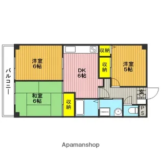 サンドミールさわらび【7階】の間取り