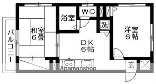 エステートピアスワン【201号室】の間取り
