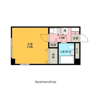 カーメルハウス東大成【202号室】の間取り