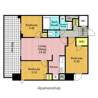 ドゥーエ大宮【2階】の間取り