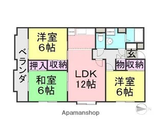 プルミエール・パレ【1階】の間取り