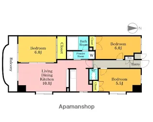 ヒルズ六本木弐番館【1階】の間取り