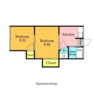 埼玉県さいたま市見沼区大字南中丸【アパート】の間取り