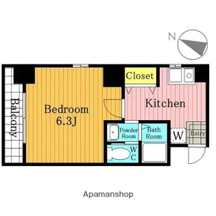 サンローゼⅢ【402号室】の間取り