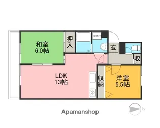 メゾン島田【1階】の間取り