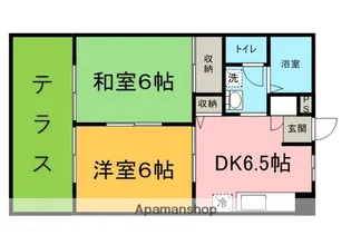フォブール南大和田【102号室】の間取り