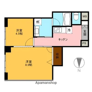 AXIS桜木町【6階】の間取り