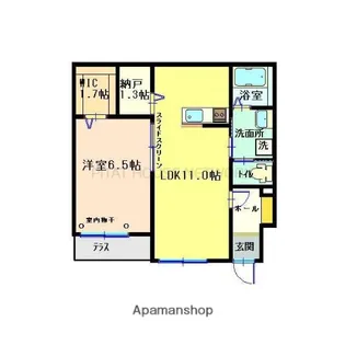 ルミエール北与野【1階】の間取り