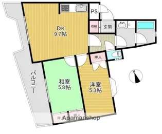 北大宮ハイツ【1階】の間取り